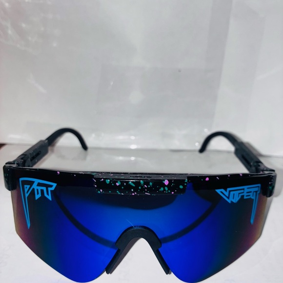 Pit Viper Other - Pit Viper Black Frame Sunglasses with Blue Lenses